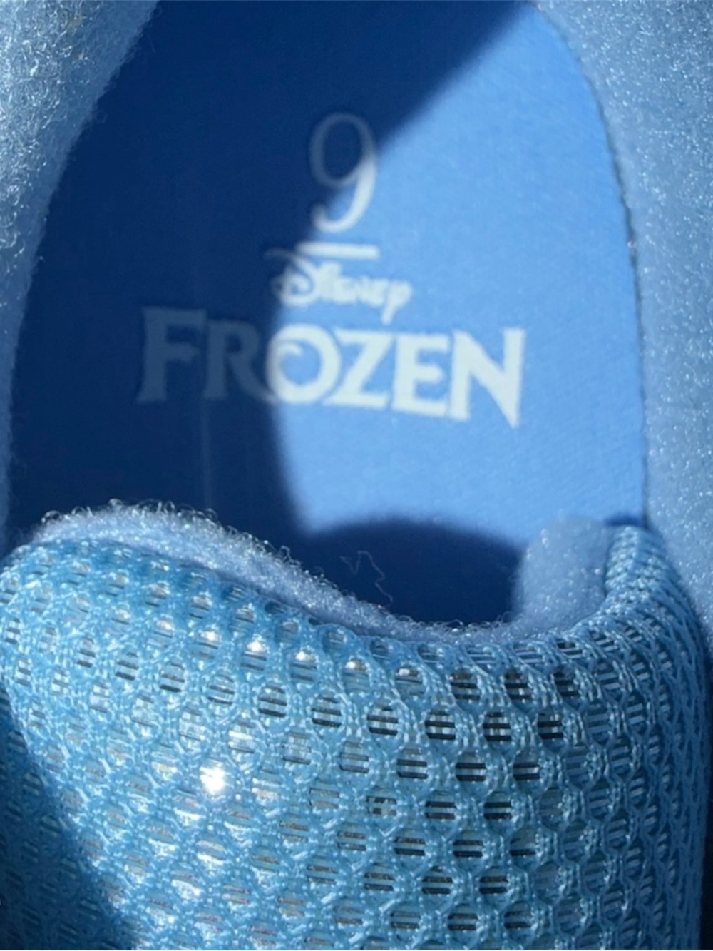 Light-Up Blue Kids Sneakers with Frozen Character Detail - Picture 6 of 9
